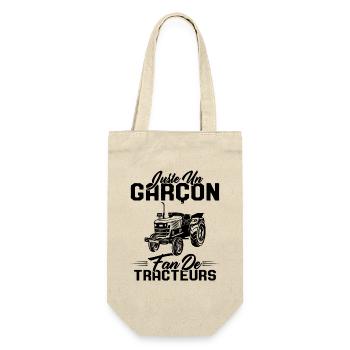 Enfant Juste Un Garçon Fan De Tracteurs - Sac à bouteille - nature - Devant