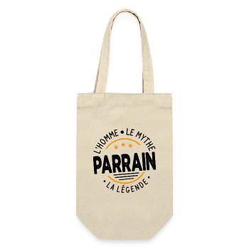 Parrain L'Homme Le Mythe La Légende Cadeau Humour - Sac à bouteille - nature - Devant