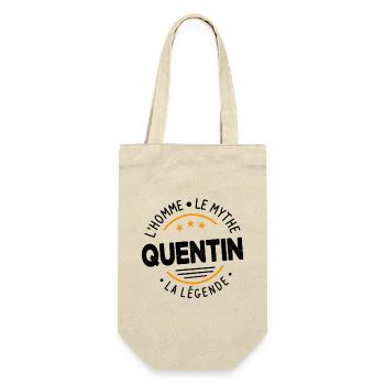Quentin L'Homme Le Mythe La Légende Cadeau Humour - Sac à bouteille - nature - Devant