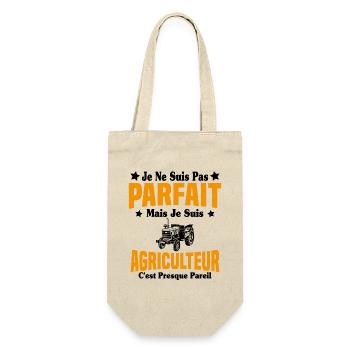 Pas parfait mais je suis un papa agriculteur Cool - Sac à bouteille - nature - Devant