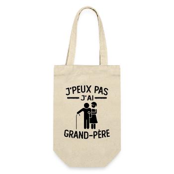 je peux pas j'ai grand père humour papy - Sac à bouteille - nature - Devant