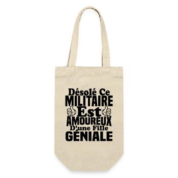 Désolé militaire est amoureux d'une fille géniale - Sac à bouteille - nature - Devant