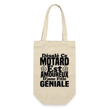 Motard est amoureux d'une fille géniale - Sac à bouteille - nature - Devant