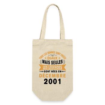 Les légendes sont nées en Décembre 2001 Cadeau - Sac à bouteille - nature - Devant