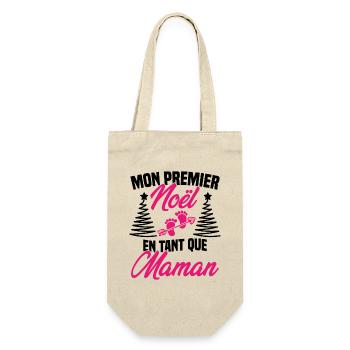 Mon Premier Noël en Tant que Maman - Sac à bouteille - nature - Devant