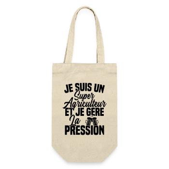 Super Agriculteur Biere Humour Alcool - Sac à bouteille - nature - Devant
