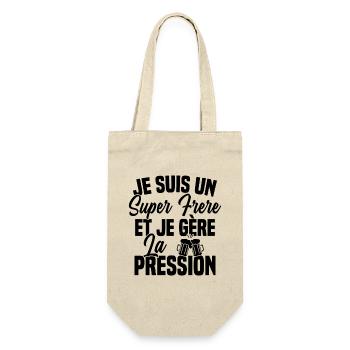 Super Frere Biere Humour Alcool - Sac à bouteille - nature - Devant