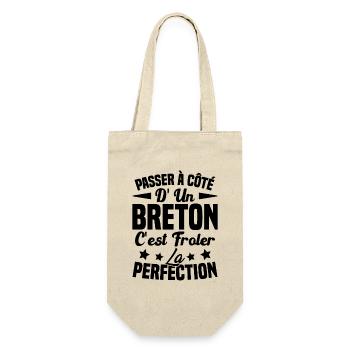 Breton Perfection - Cadeau Humour Breton - Sac à bouteille - nature - Devant