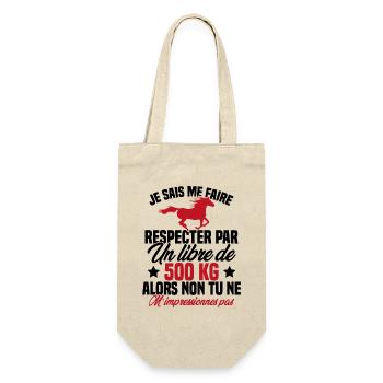 Cadeau Humour Cheval - Citation Cheval Cadeau - Sac à bouteille - nature - Devant