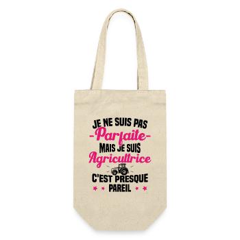 Pas parfaite mais je suis Agricultrice Femme Cool - Sac à bouteille - nature - Devant
