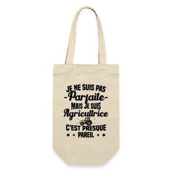 Pas parfaite mais je suis Agricultrice Femme Cool - Sac à bouteille - nature - Devant