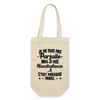 Pas Parfaite Mais Je suis Handballeuse Cadeau - Sac à bouteille - nature - Devant
