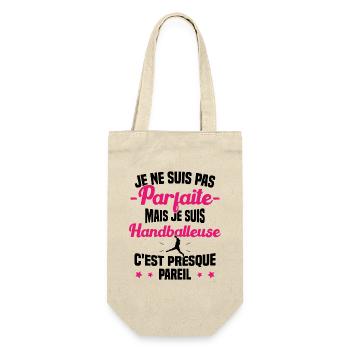 Pas Parfaite Mais Je suis Handballeuse Cadeau - Sac à bouteille - nature - Devant