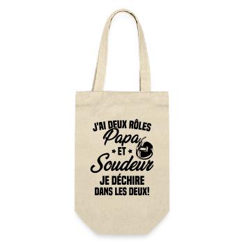 J'ai Deux Rôles Papa Et Soudeur Papa Soudeur - Sac à bouteille - nature - Devant