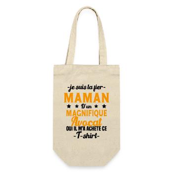 Maman d'un magnifique Avocat Humour Cadeau - Sac à bouteille - nature - Devant