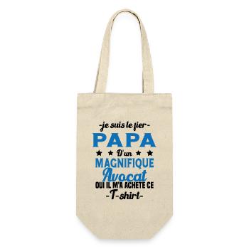 Papa d'un magnifique Avocat Humour Cadeau - Sac à bouteille - nature - Devant