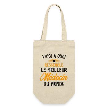 Voici à quoi ressemble le meilleur Médecin - Sac à bouteille - nature - Devant