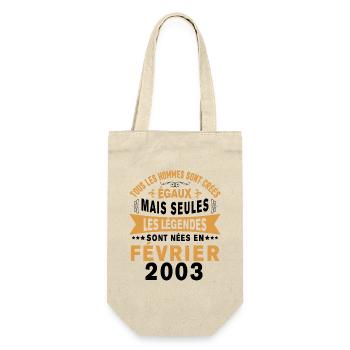 Légendes Sont Nées En Février 2003 Cadeau - Sac à bouteille - nature - Devant