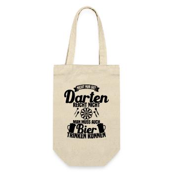 Bière et Fléchettes Drôle de cadeau - Sac à bouteille - nature - Devant