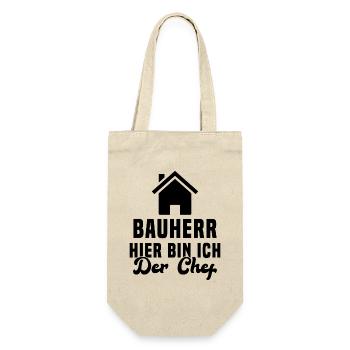 Maître d'ouvrage Ici, c'est moi le chef Chantier - Sac à bouteille - nature - Devant