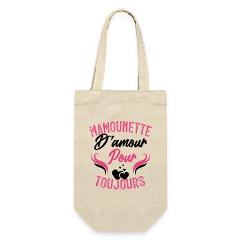 Femme Mamounette D'amour Cadeau Fête Des Mamie - Sac à bouteille - nature - Devant