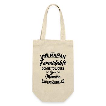 Maman formidable donne Mémère Exceptionnelle - Sac à bouteille - nature - Devant