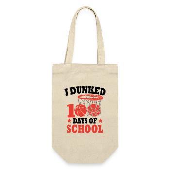 100 Days School Basketball Gift For Kids - Gift Bag for Bottles - nature - Front