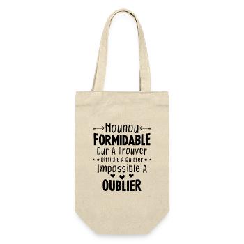 Nounou formidable Idée Cadeau Pour Nounou Famille - Sac à bouteille - nature - Devant