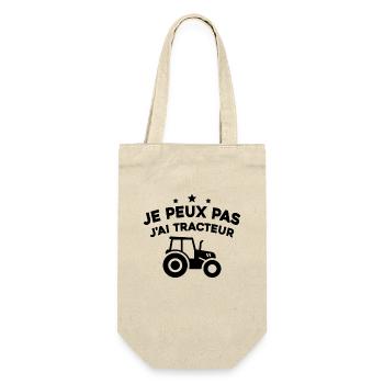 J'peux pas j'ai tracteur - Sac à bouteille - nature - Devant