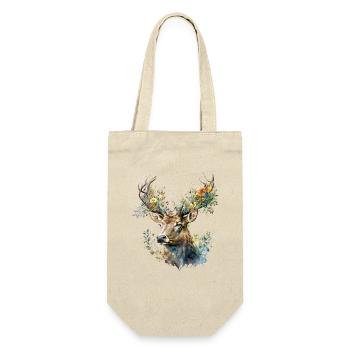 Cerf avec des fleurs - Sac à bouteille - nature - Devant