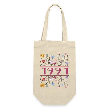1991 Legendär Seit 1991 Geburtstag 1991 Frauen - Geschenkbeutel für Flaschen - Natur - Vorne