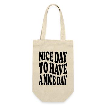 nice day to have a nice day - Geschenkbeutel für Flaschen - Natur - Vorne