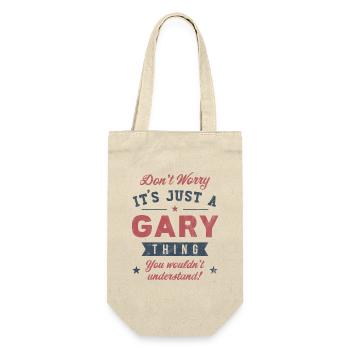 Es ist eine Gary-Sache - Geschenkbeutel für Flaschen - Natur - Vorne