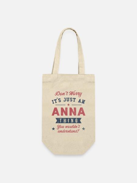 Es ist eine Anna-Sache - Geschenkbeutel für Flaschen - Natur