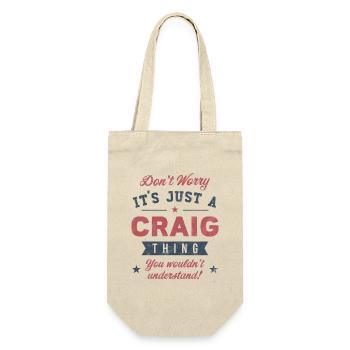 Es ist eine Craig-Sache - Geschenkbeutel für Flaschen - Natur - Vorne