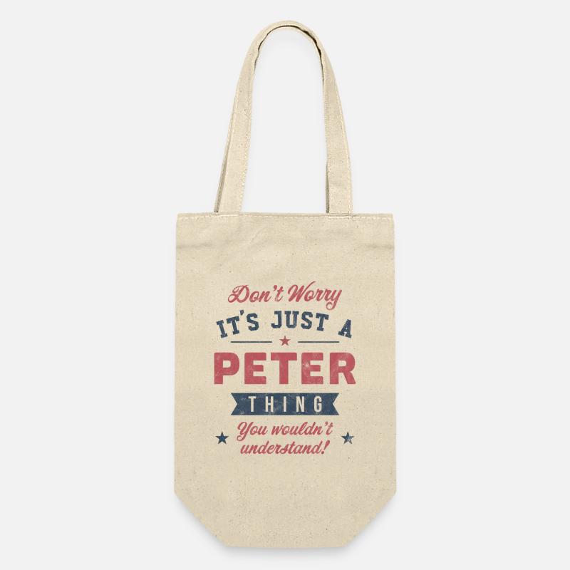 Es ist eine Peter-Sache - Geschenkbeutel für Flaschen - Natur