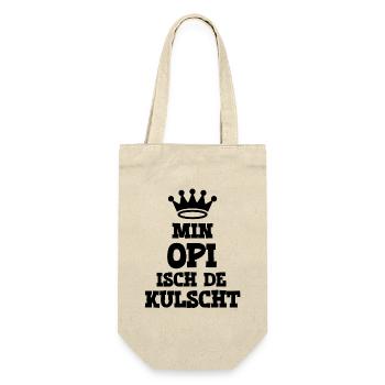 Min Opi isch de kulscht Opa Schweiz Grosspapi - Geschenkbeutel für Flaschen - Natur - Vorne