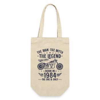 1984 Vintage Man Myth Legend Motorcycle - Gift Bag for Bottles - nature - Front