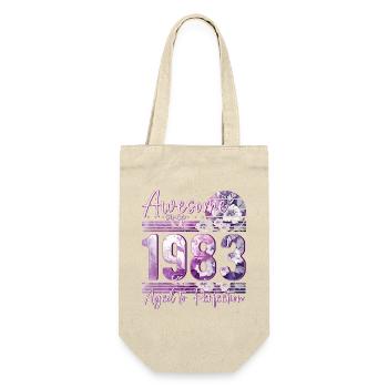 1983 Born birthday women - Gift Bag for Bottles - nature - Front