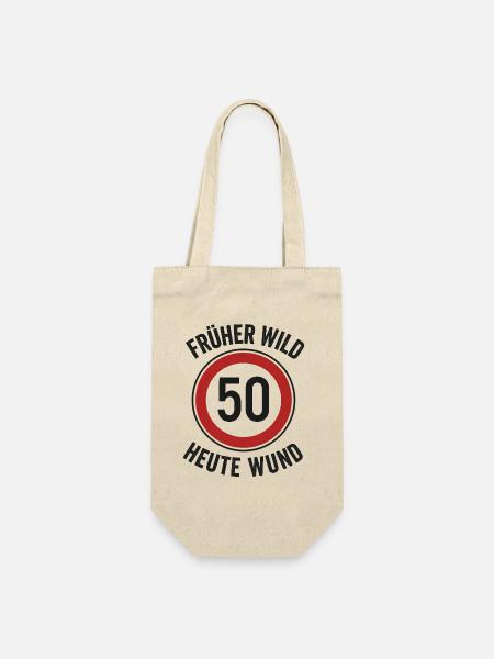 50 iger - Humor - Geschenkbeutel für Flaschen - Natur