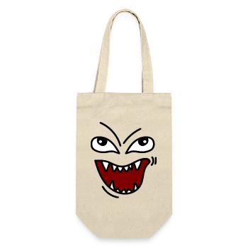 Angry face with teeth - Gift Bag for Bottles - nature - Front