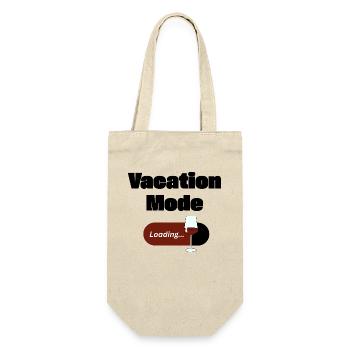 Mode vacances activé – Vin avec barre de chargement (sombre) - Sac à bouteille - nature - Devant
