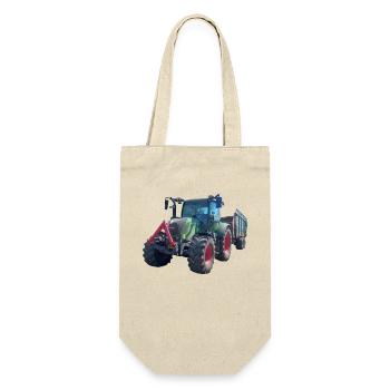 Traktor - Geschenkbeutel für Flaschen - Natur - Vorne