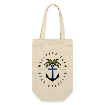 Mallorca Crew Anker Palme - Geschenkbeutel für Flaschen - Natur - Vorne