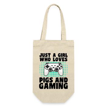 Gamer and Pigs: Video Games and Country Fun - Gift Bag for Bottles - nature - Front