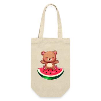 Bear sits on watermelon - Cute - Gift Bag for Bottles - nature - Front