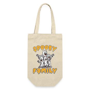 Halloween Spooky Family für die nächste Party - Geschenkbeutel für Flaschen - Natur - Vorne