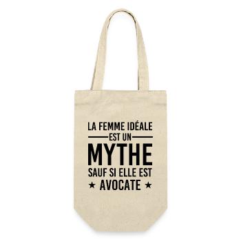 Femme Idéale est Avocate - Cadeau Humour Avocate - Sac à bouteille - nature - Devant