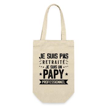 Nicht Retreat Opa Professional Opa Geschenk - Geschenkbeutel für Flaschen - Natur - Vorne