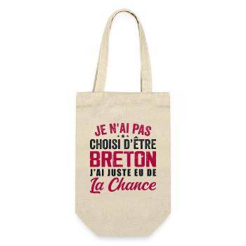 Pas Choisi D etre Breton - Cadeau Humour - Sac à bouteille - nature - Devant